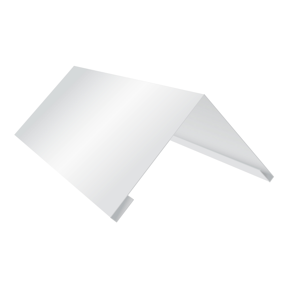 Коньковая планка для кровли с покрытием Стальной шелк