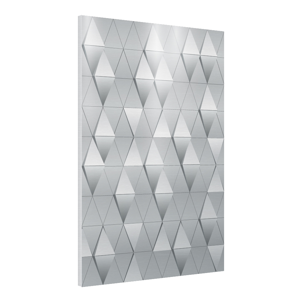 Объемные алюминиевые фасадные кассеты Треугольники